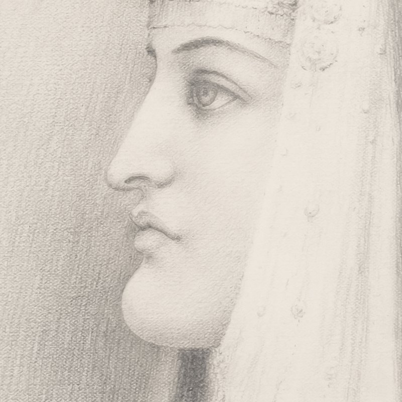 Fernand Khnopff - &Eacute;tude pour Pass&eacute; ou Un profil oriental
